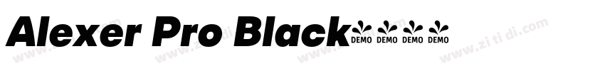Alexer Pro Black字体转换